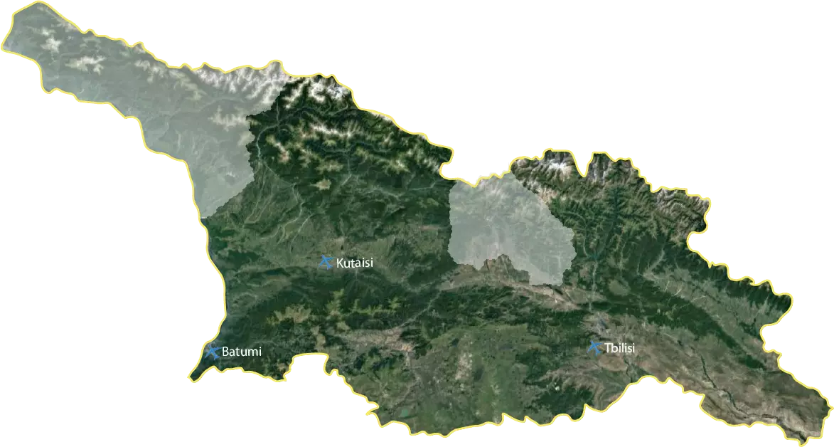 Flughafenkarte Georgiens